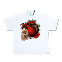 White bandana and roses skull Urban Heavy Tee - Jasminsmagicworld