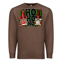Chestnut Ho Ho Ho Christmas Gnomes Premium Sweatshirt - FaDigitalArtStudio