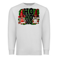 Dove Grey Ho Ho Ho Christmas Gnomes Premium Sweatshirt - FaDigitalArtStudio