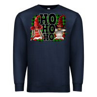 Navy Ho Ho Ho Christmas Gnomes Premium Sweatshirt - FaDigitalArtStudio