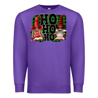 Purple Ho Ho Ho Christmas Gnomes Premium Sweatshirt - FaDigitalArtStudio