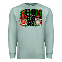 Seafoam Ho Ho Ho Christmas Gnomes Premium Sweatshirt - FaDigitalArtStudio