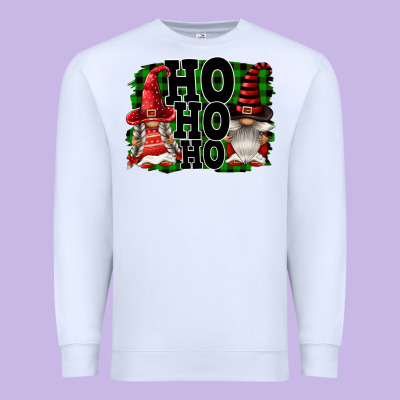 Ho Ho Ho Christmas Gnomes Premium Sweatshirt Designed By Fadigitalartstudio