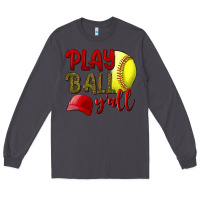 Smoke Play ball y'all Softball Long Sleeve Tee - NancyCooperArtShop