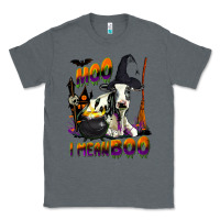 Charcoal Heather Moo I Mean Boo Holstein Cow Classic Tee - LillyAllenDesigns