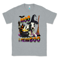 Heather Grey Moo I Mean Boo Holstein Cow Classic Tee - LillyAllenDesigns