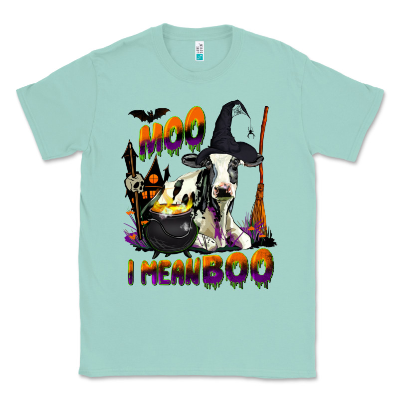 Moo I Mean Boo Holstein Cow Classic Tee by LillyAllenDesigns | Teevron