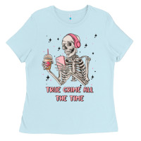 Baby Blue true crime all the time Ladies Tee - MaliasSmallBusiness