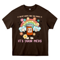 If You're Happy And You Know It Its Your Meds Heavy Core Tee | Teevron