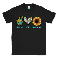 Black peace love sunshine Classic Tee - JahusDesignShop