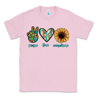 Bubblegum Pink peace love sunshine Classic Tee - JahusDesignShop