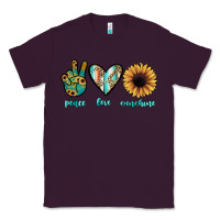 Plum peace love sunshine Classic Tee - JahusDesignShop