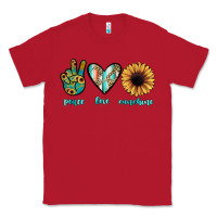Red peace love sunshine Classic Tee - JahusDesignShop