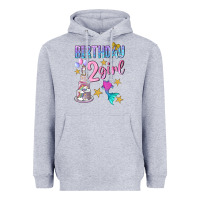 Heather Grey birthday girl 2 Heavyweight Hoodie - BundleAndBundleShop