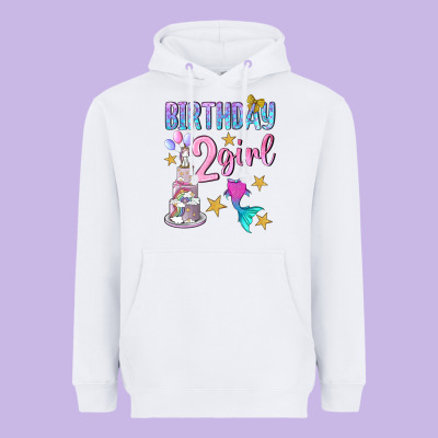 Birthday Girl 2 Heavyweight Hoodie Designed By Bundleandbundleshop