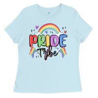 Baby Blue pride tribe Ladies Tee - MaliasSmallBusiness