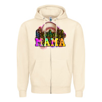 Sandshell baseball mama Zipper Hoodie - OliviaCreatesArt