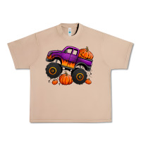 Halloween Jack O Lantern Monster Truck Urban Heavy Tee | Teevron