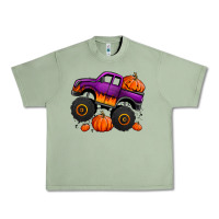 Oil Green halloween jack o lantern monster truck Urban Heavy Tee - Jasminsmagicworld