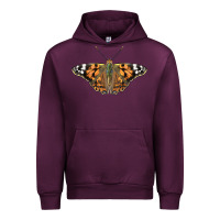 Mauve Wine Painted Lady Urban Hoodie - LillyAllenDesigns