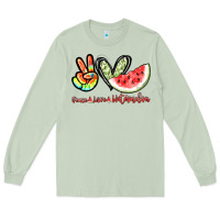 Matcha Peace love watermelon Long Sleeve Tee - NancyCooperArtShop