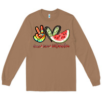 Toasted Coconut Peace love watermelon Long Sleeve Tee - NancyCooperArtShop