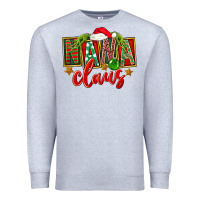 Heather Grey christmas nana claus Premium Sweatshirt - FaDigitalArtStudio