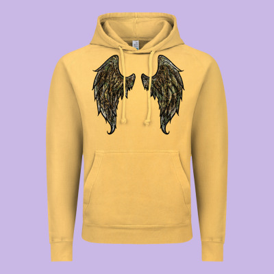 Leopard Camouflage Wings Vintage Hoodie Designed By Ranaportraitstore