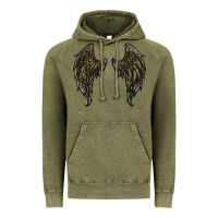 Vintage Olive leopard camouflage wings Vintage Hoodie - RanaPortraitStore