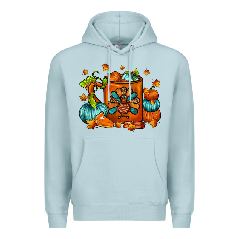 Thanksgiving Coffee Mug Premium Hoodie by FaDigitalArtStudio | Teevron
