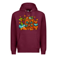 Burgundy Thanksgiving Coffee Mug Premium Hoodie - FaDigitalArtStudio