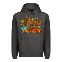 Charcoal Heather Thanksgiving Coffee Mug Premium Hoodie - FaDigitalArtStudio