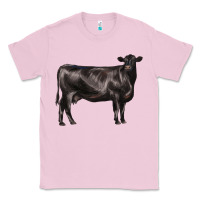 Bubblegum Pink black angus cow Classic Tee - LillyAllenDesigns