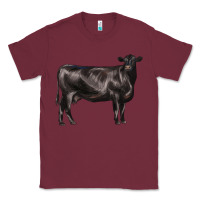 Burgundy black angus cow Classic Tee - LillyAllenDesigns