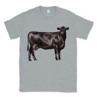 Heather Grey black angus cow Classic Tee - LillyAllenDesigns