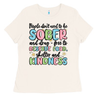 Bone people dont need to be sober and drugfree to deserve food Ladies Tee - MaliasSmallBusiness
