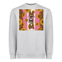 Heather Grey skull mom sunflowers Heavyweight Sweatshirt - TumblerDesignByShophia
