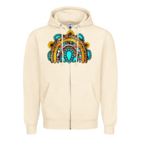 Sandshell western gemstones sunflowers rainbow Zipper Hoodie - OliviaCreatesArt