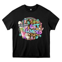 Black get loaded rabbit and easter Heavy Core Tee - MaliasSmallBusiness