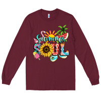 Burgundy summer soul Long Sleeve Tee - NancyCooperArtShop