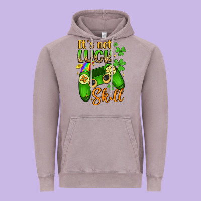 It S Not Luck Skill Vintage Hoodie Designed By Artiststas