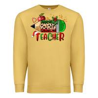 Antique Gold Christmas Teacher Pencil Premium Sweatshirt - FaDigitalArtStudio