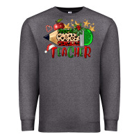 Charcoal Heather Christmas Teacher Pencil Premium Sweatshirt - FaDigitalArtStudio