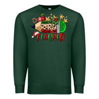 Sports Green Christmas Teacher Pencil Premium Sweatshirt - FaDigitalArtStudio