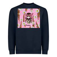 Navy skull mom pink glitter with daisy Heavyweight Sweatshirt - TumblerDesignByShophia