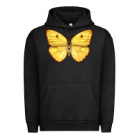 Pigment Black Cloudless Sulphur Butterfly Urban Hoodie - LillyAllenDesigns