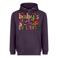 Plum baby's first christmas Heavyweight Hoodie - FaDigitalArtStudio