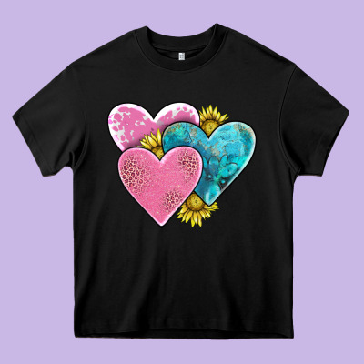 Hearts Heavy Core Tee Designed By Adodesignshop