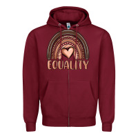 Burgundy equality melanin rainbow Zipper Hoodie - OliviaCreatesArt
