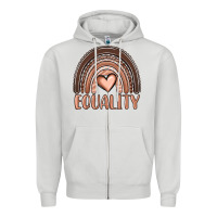 Dove Grey equality melanin rainbow Zipper Hoodie - OliviaCreatesArt